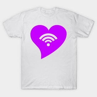 Purple WiFi Heart T-Shirt